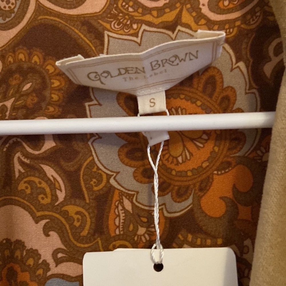 NWT Golden Brown the Label Sand Velvet Jacket, Small - Picture 9 of 16
